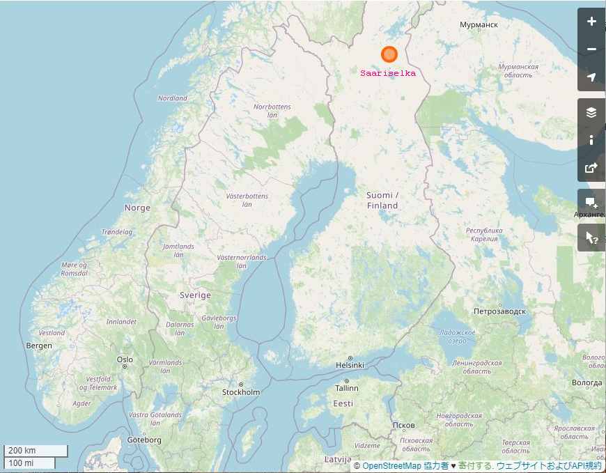 saariselkaの場所